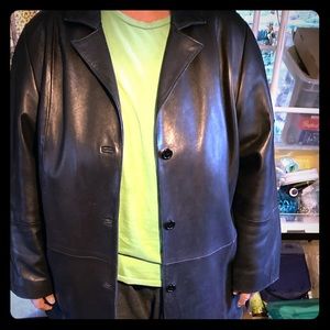 Leather coat